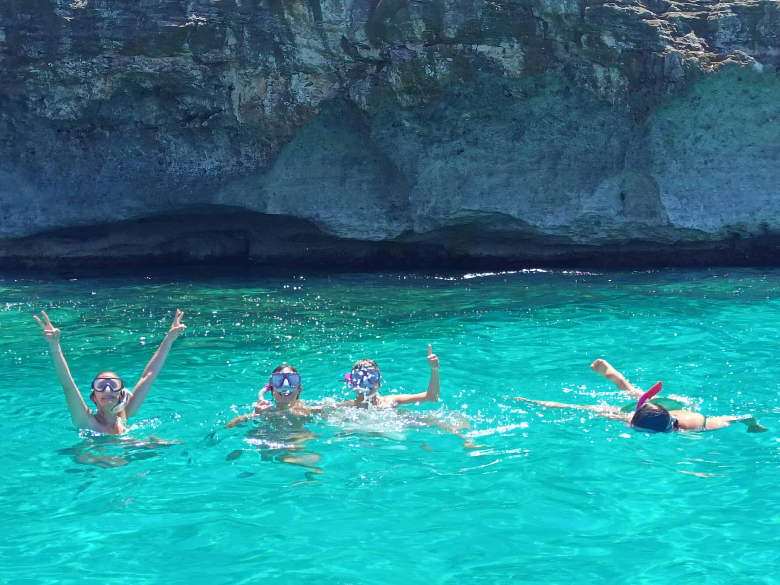 Snorkelling from the CALIU sailboat in Formentera
