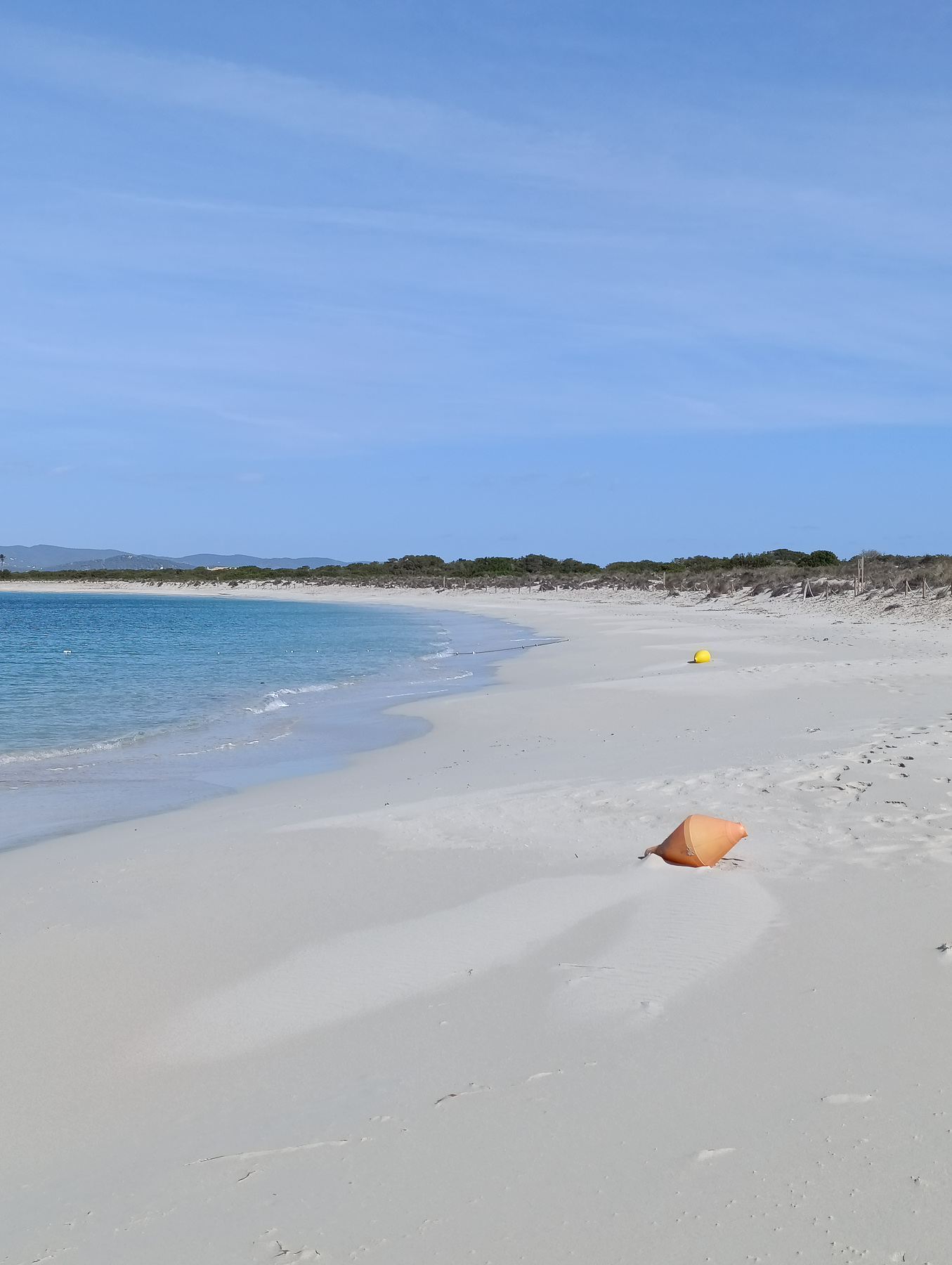 Crystal-clear seabed between Illetes and Espalmador, north Formentera